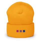 Embroidered Bisexual Beanie: Pride Flag Horizontal Square Design